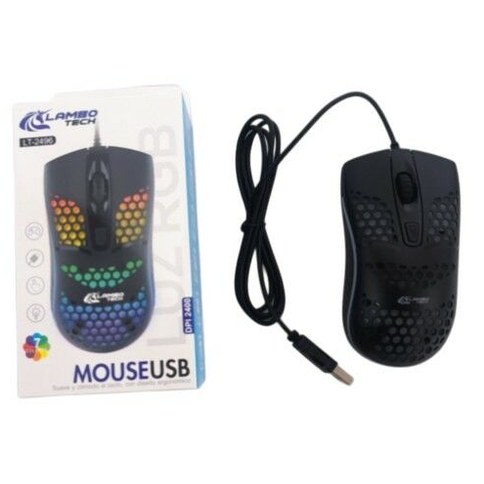 MOUSE GAMER RGB USB LAMBO TECH LT-2496 200u｜Lambo Tech LT-2496 RGB USB 游戏鼠标（200件）