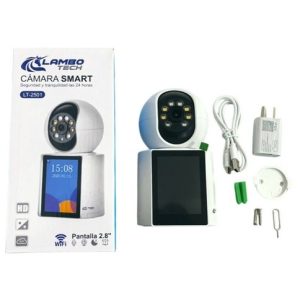 CAMARA SMART CON VIDEOLLAMADA y PANTALLA HD 2.8PULGADA WiFi LAMBO TECH LT-2501 50u｜Lambo Tech LT-2501 智能摄像头，带视频通话功能和 2.8 英寸高清屏幕，支持 WiFi（50件）