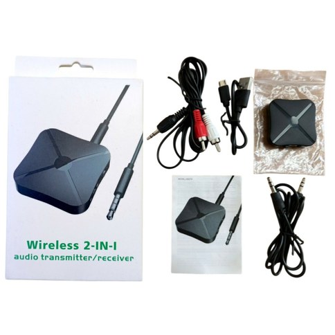 ADAPTOR TRANSMISOR RECEPTOR BLUETOOTH 5.4 2en1 3.5rca 200u｜蓝牙 5.4 二合一发射器/接收器适配器（3.5mm RCA 接口）（200件）