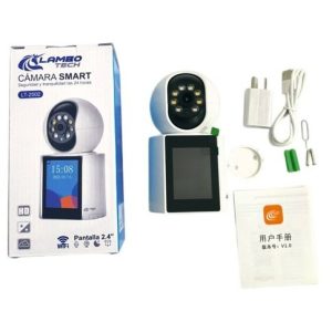 CAMARA SMART CON VIDEOLLAMADA y PANTALLA HD 2.4PULGADA WiFi LAMBO TECH LT-2502 50u｜LAMBO TECH LT-2502 智能摄像头，带视频通话功能和2.4英寸高清屏幕，支持WiFi（50件）