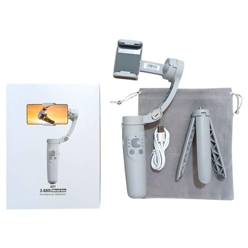 ESTABILIZADOR PARA CELULAR M1 3-AXIS GIMBAL c/TRIPODE FUNDA PORTATIL RECARGABLE 20u｜M1 三轴云台手机稳定器（带三脚架、便携包和可充电电池）（20件）