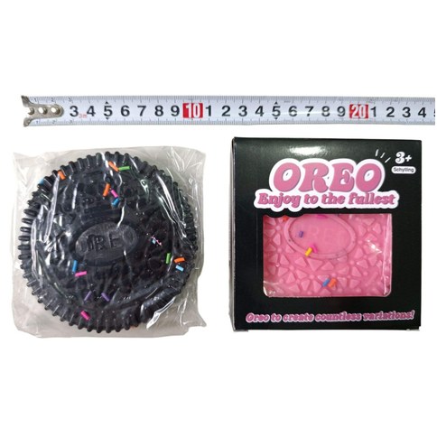 SQUISHY OREO 10cm 8negro 4rosa 144u｜奥利奥造型慢回弹玩具 10厘米 8个黑色 4个粉色（144件）