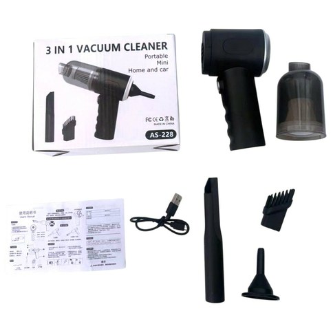 ASPIRADORA DE MANO INALAMBRICA 3en1 AS-228 PORTATIL RECARGABLE 100u｜AS-228 三合一无线手持吸尘器，便携式可充电（100件）
