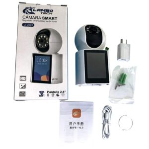 CAMARA SMART CON VIDEOLLAMADA y PANTALLA HD 2.8 WiFi LAMBO TECH LT-2501 50u｜LAMBO TECH LT-2501 智能摄像头，带视频通话功能和 2.8 英寸高清屏幕，支持 WiFi（50件）