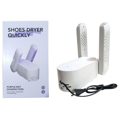 SECADOR ESTERILIZADOR ELECTRICO DE CALZADO LUZ UV 220v 16.5x9.1x27cm 30u｜紫外线电动鞋烘干/消毒器 220V 16.5x9.1x27cm（30件）