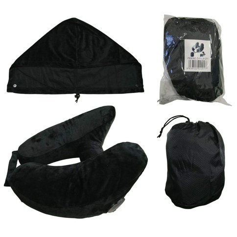 ALMOHADA DE VIAJE INFLABLE c/CAPUCHA 50u｜带帽充气旅行枕（50件）