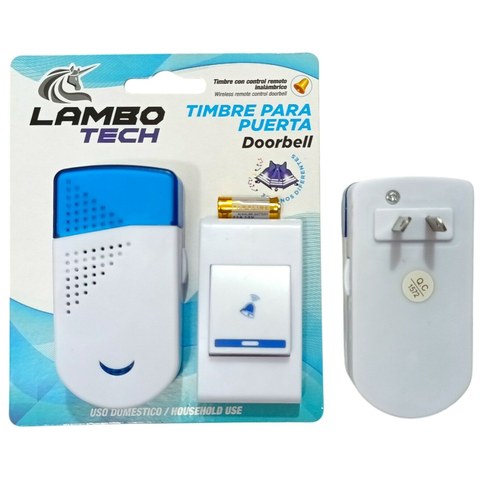 TIMBRE CON ENCHUFE INALAMBRICA LAMBO TECH 200u｜LAMBO TECH无线门铃（带插头）（200件）