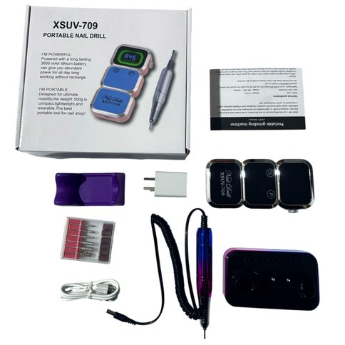 TORNO DE UÑAS TORNASOLADO PORTATIL XSUV-709 220v 24u｜便携式炫彩美甲钻 XSUV-709 220V（24件）
