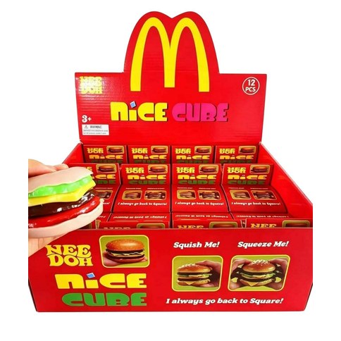 SQUISHY HAMBURGUESA 144u｜汉堡造型软胶玩具（144件）