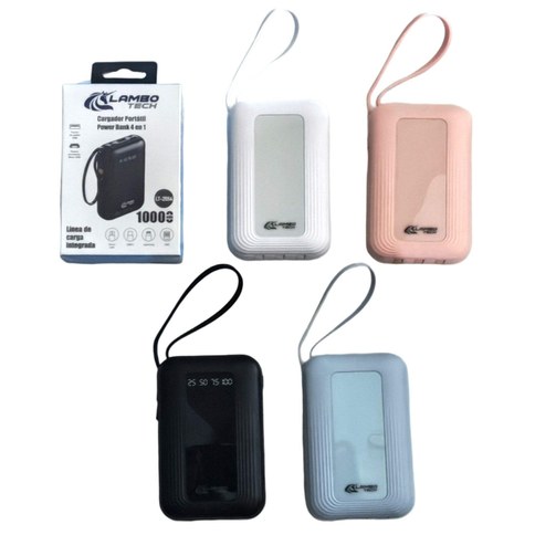 CARGADOR PORTATIL POWER BANK SOLAR 4en1 LAMBO TECH LT-2554 10000mAh 200u｜LAMBO TECH LT-2554 10000mAh 四合一便携式太阳能充电宝（200件）