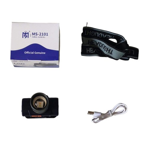 LINTERNA MINERO RECARGABLE USB MING SHENG MS-2101 120u｜明Sheng MS-2101 USB 可充电矿工手电筒（120件）