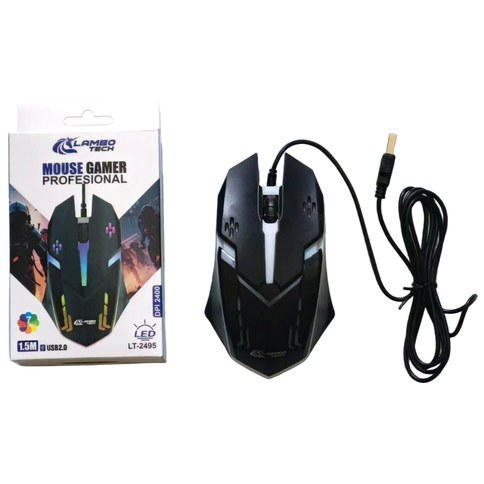 LT-2495 MOUSE GAMER RGB 1.5M USB LAMBO TECH 200u｜LT-2495 RGB 游戏鼠标，1.5 米 USB 线，LAMBO TECH（200件）