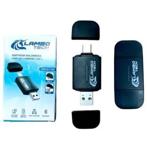 ADAPTADOR INALAMBRICO CARPLAY Y ANDROID 2en1 LAMBO TECH C-400 100u｜Lambo Tech C-400 二合一无线CarPlay和安卓适配器（100件）