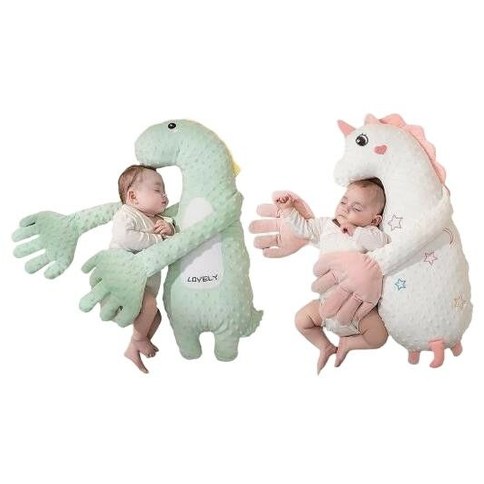 PELUCHE ALMOHADA PARA BEBE PALMADA AYUDA DORMIR 30verde 20rosa 50u｜婴儿毛绒拍抚助眠安抚枕，绿色30件、粉色20件（50件）
