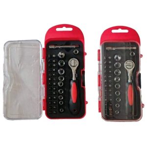 KIT DESTORNILLADOR KZ-C017 PUNTAS TUBOS x38pcs 40u｜KZ-C017 螺丝刀套装，含 38 个套筒批头（40件）