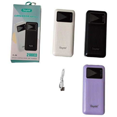 CARGADOR PORTATIL POWER BANK BUYTITI PL-96 20000mAh 100u｜BUYTITI PL-96 20000mAh 移动电源（100件）
