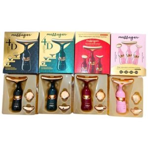 MASAJEADOR FACIAL 3en1 4D ELECTRICO MICROCOORRIENTE M134 a PILA AA 120u｜M134 三合一 4D 电动微电流面部按摩器（AA 电池供电（120件）