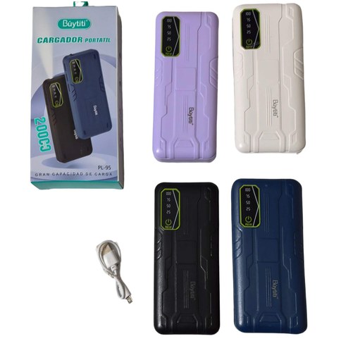CARGADOR PORTATIL POWER BANK BUYTITI PL-95 20000mAh 100u｜BUYTITI PL-95 20000mAh移动电源（100件）