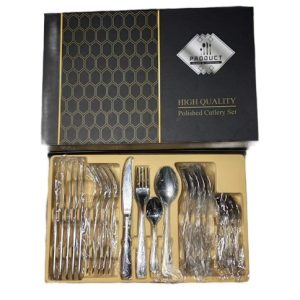 SET DE CUBIERTOS PLATEADO x24pcs 12u｜银色餐具套装（24件（12件）