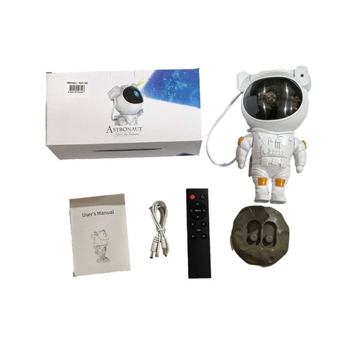 LAMPARA PROYECTOR ASTRONAUTA GALAXIA SIN BLUETOOTH RECARGABLE USB 24u｜星空宇航员投影灯，USB充电，无蓝牙功能（24件）