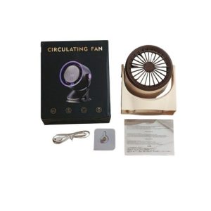 2048 VENTILADOR DE ESCRITORIO CIRCULANTE PORTATIL RECARGABLE USB 40u｜便携式USB充电循环桌面风扇（40件）