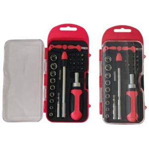 KIT DESTORNILLADOR KZ-C018 PUNTAS TUBOS x29 pcs 40u｜螺丝刀套装 KZ-C018（29 个批头、套筒）-（40件）