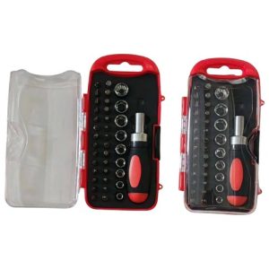 KIT DESTORNILLADOR PUNTAS TUBOS x38 pcs 40u｜螺丝刀套装（38 个批头、套筒）-（40件）