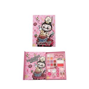 SET DE MAQUILLAJES C1515 SOMBRAS LABIAL ESMALTE LABUBU 96u｜Labubu C1515 彩妆套装（眼影、口红、指甲油）（96件）