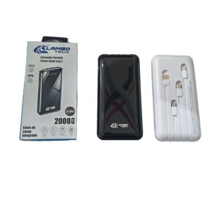 DX07 CARGADOR PORTAIL POWER BANK 4 EN 1 20000mAh LT-2547 LAMBO TECH 100u｜Lambo Tech DX07 20000mAh 四合一便携式移动电源 (LT-2547)（100件）
