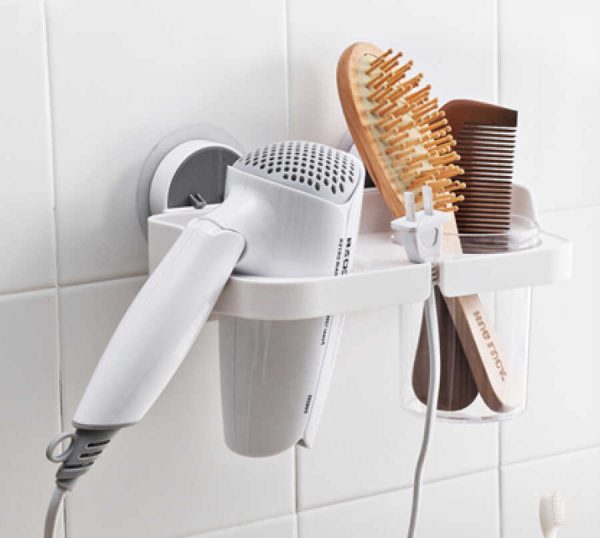 Soporte adhesivo multifuncional para secador de pelo｜多功能无痕吹风机架