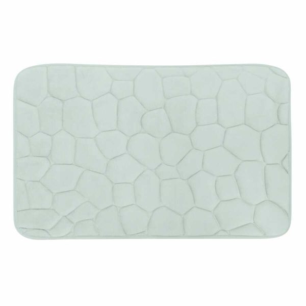 Alfombrilla de baño con relieve de piedra 40 x 60 cm, verde claro｜40*60深石头纹地垫-迪绿
