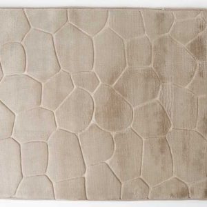 a28-row-0006 Alfombrilla de baño con relieve de piedra 40 x 60 cm, beige|40*60深石头纹地垫-米色