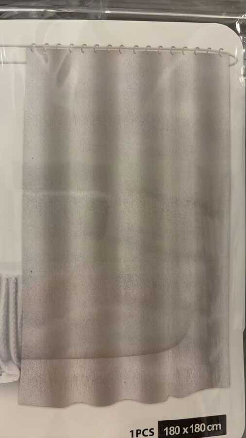 Cortina de ducha de tela de color liso 180 x 180 cm, blanco｜180x180 单色布浴帘-白色