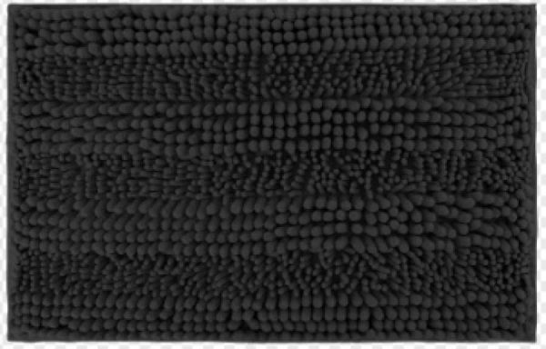 Alfombrilla de baño de chenilla de pelo grueso y fino 45 x 70 cm, negro｜45x70粗细毛雪尼尔地垫-黑色