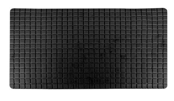 Alfombrilla de baño con diseño de cuadrícula 40 x 70 cm, negro｜40X70格子浴垫 -黑色