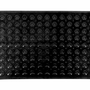 a28-row-0016 Alfombrilla de baño con puntos 70 x 38 cm, negro|70X38圆点浴垫-黑色