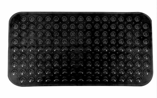 Alfombrilla de baño con puntos 70 x 38 cm, negro｜70X38圆点浴垫-黑色