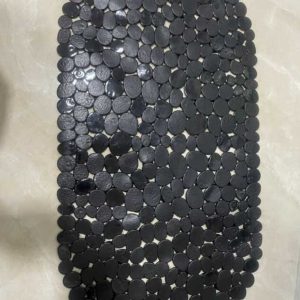 a28-row-0017 Alfombrilla de baño de color liso 68 x 35 cm, negro|68X35单色浴垫-黑色