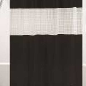 Cortina de ducha de paneles combinados 180 x 200 cm, negro｜180x200 拼接浴帘-黑色