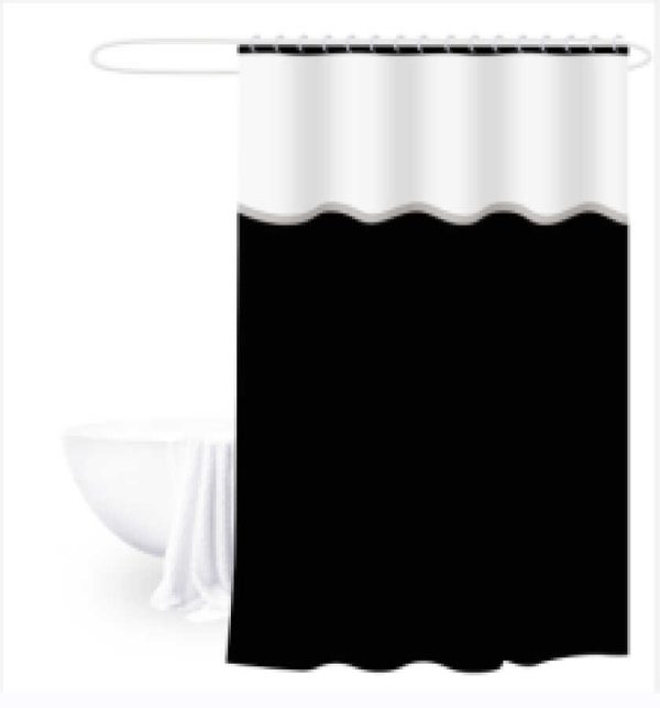 Cortina de ducha de EVA con tres paneles 180 x 180 cm, negro｜180x180EVA三拼浴帘-黑色