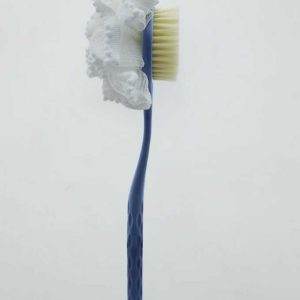 Cepillo de baño de doble cara con esponja de malla, azul intenso｜双面浴球浴刷-孔蓝