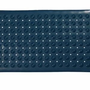a28-row-0028 Alfombrilla de baño con puntos 70 x 38 cm, azul intenso|70X38圆点浴垫 -孔蓝
