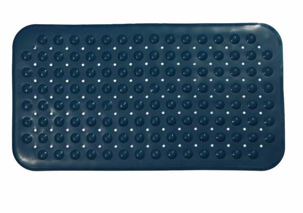 Alfombrilla de baño con puntos 70 x 38 cm, azul intenso｜70X38圆点浴垫 -孔蓝