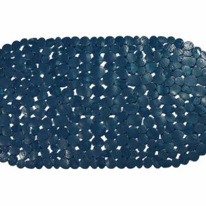 a28-row-0029 Alfombrilla de baño de color liso 68 x 35 cm, azul intenso|68X35单色浴垫-孔蓝
