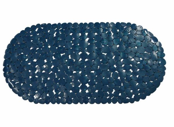 Alfombrilla de baño de color liso 68 x 35 cm, azul intenso｜68X35单色浴垫-孔蓝