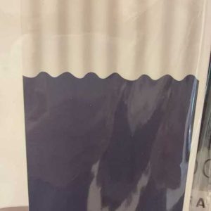 Cortina de ducha de EVA con tres paneles 180 x 180 cm, azul intenso｜180x180EVA三拼浴帘-孔蓝