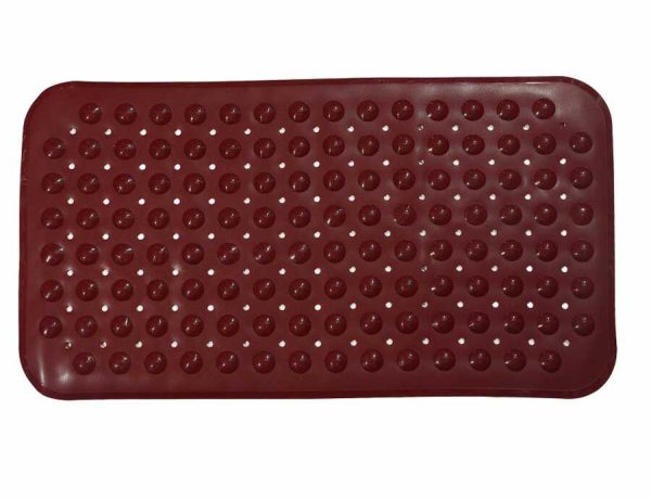 Alfombrilla de baño con puntos 70 x 38 cm, burdeos｜70X38圆点浴垫 -枣红