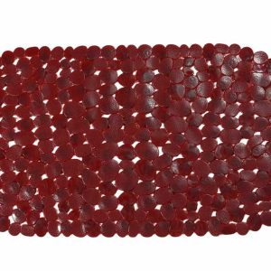 a28-row-0040 Alfombrilla de baño de color liso 68 x 35 cm, burdeos|68X35单色浴垫-枣红