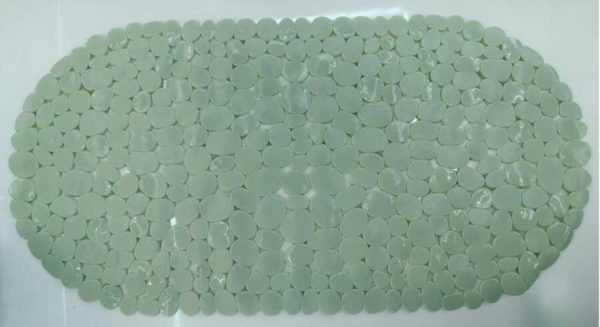Alfombrilla de baño de color liso 68 x 35 cm, verde claro｜68X35单色浴垫-迪绿
