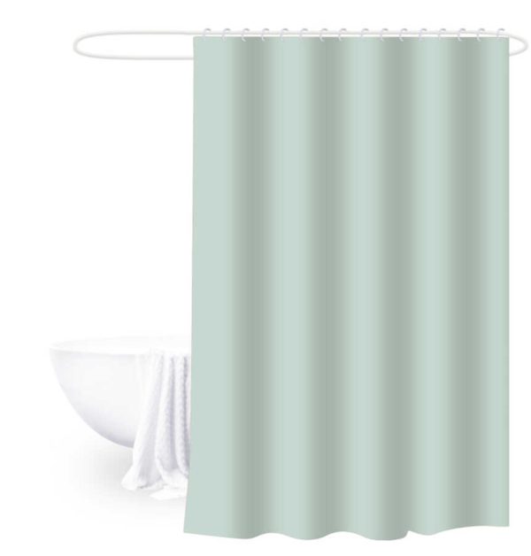 Cortina de ducha de EVA de color liso 180 x 180 cm, verde claro｜180x180EVA单色浴帘 -迪绿